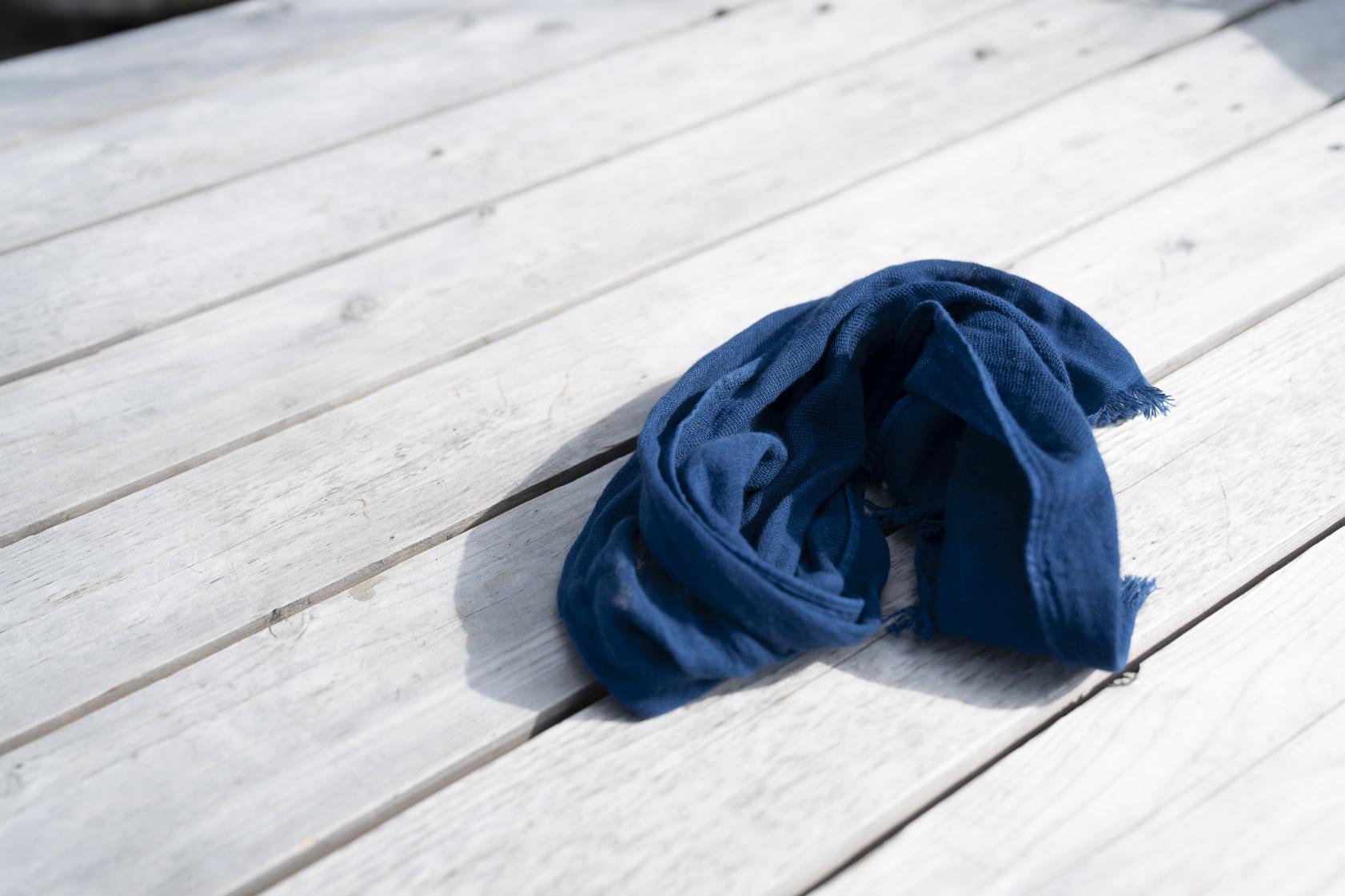 體驗傳統工藝的「藍染柔軟圍巾」-2