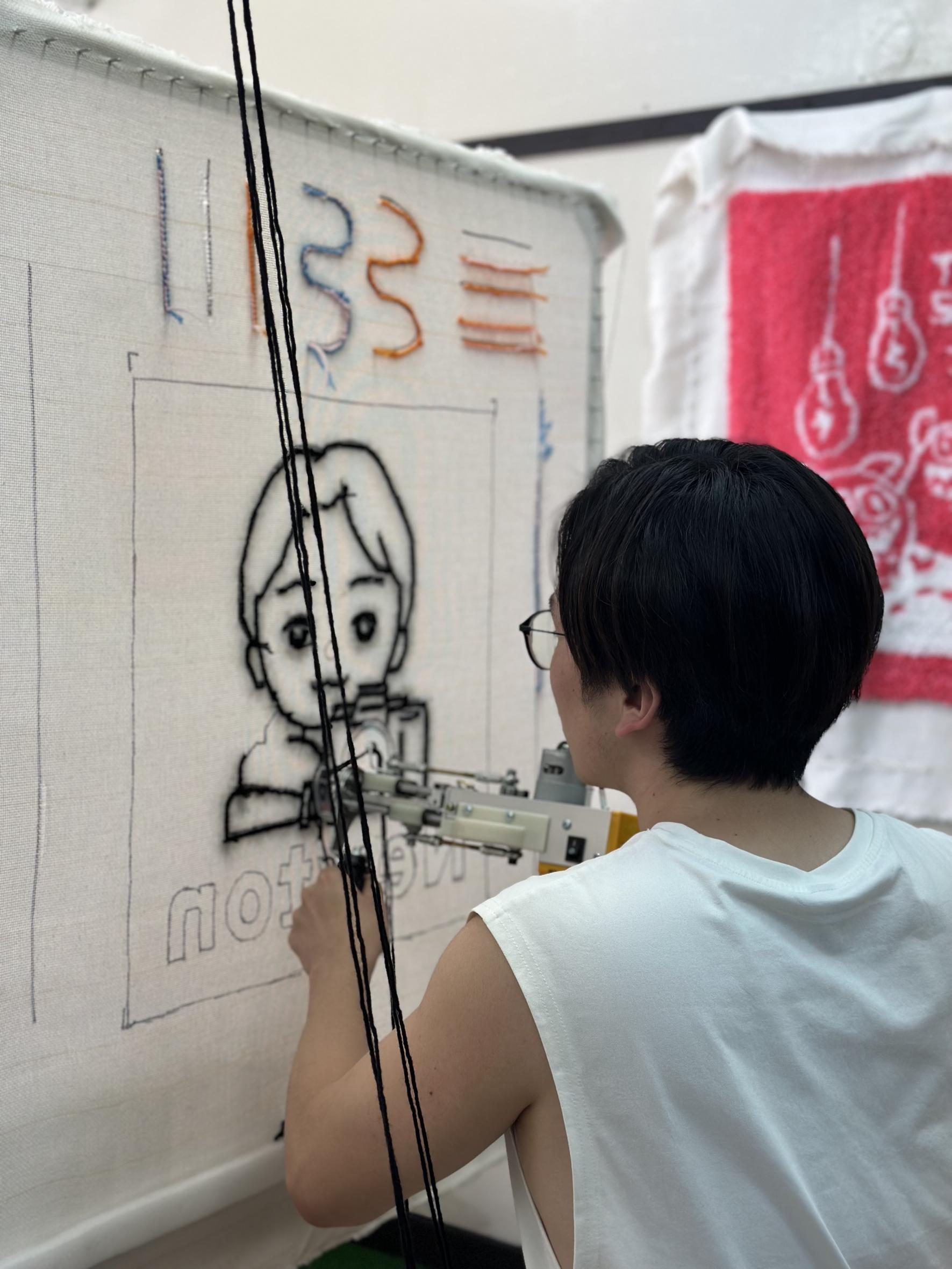 タフティングでオリジナルラグを作ろう-3