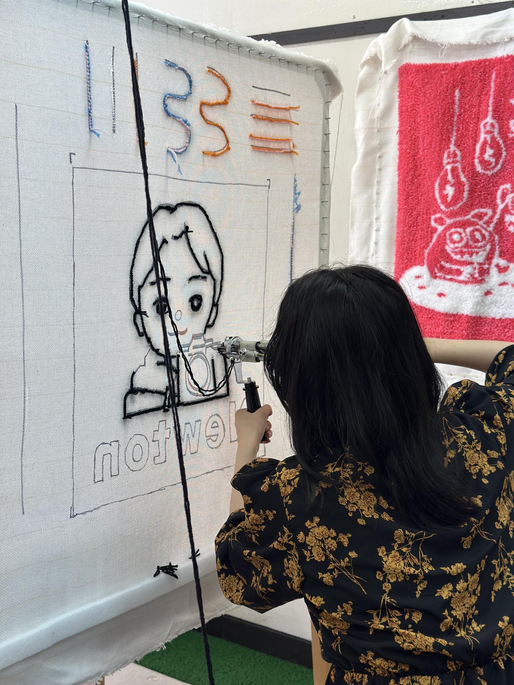 タフティングでオリジナルラグを作ろう-2